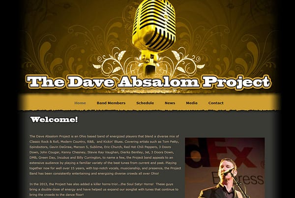 The Dave Absalom Project band design website