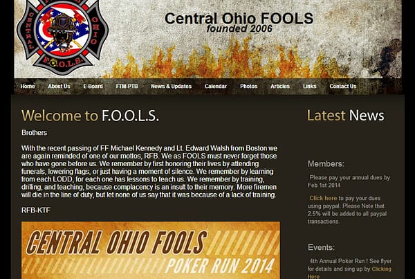Central Ohio Fools a brotherhood of firefighters society website