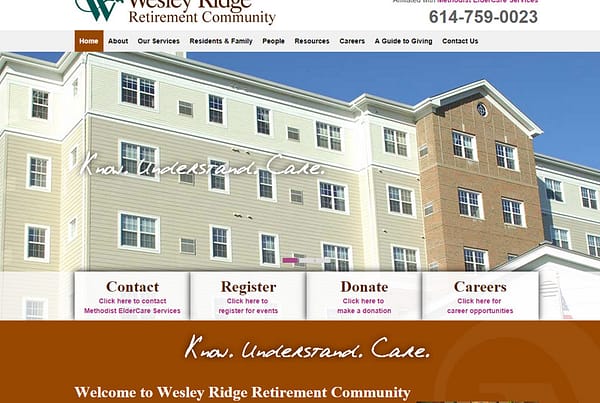 Wesley Ridge - Retirement Community Website