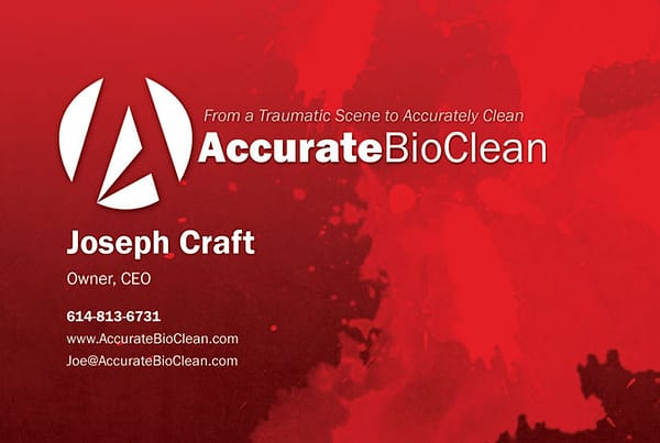 accurate bioclean business card design