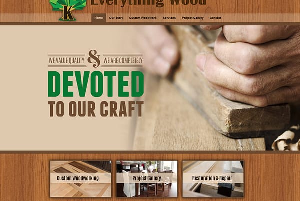 Everything Wood - Custom Woodworking Website