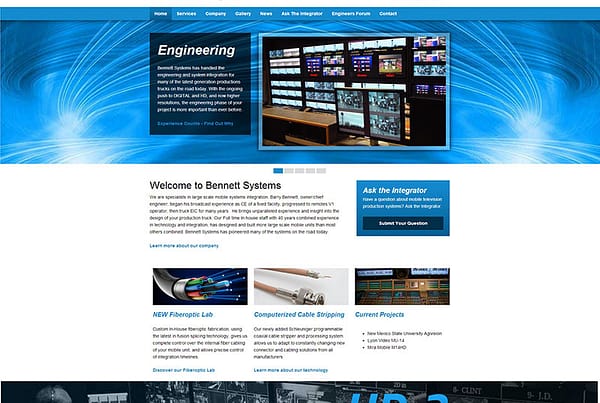 Bennett Systems Inc. - Mobile Television Production Website