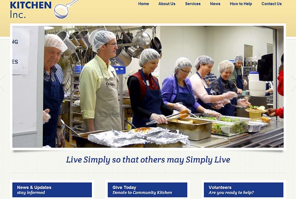Community Kitchen Inc. - Charity Website