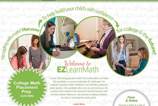 EZ Learn Math - Online Tutoring Website