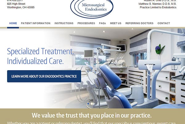 Microsurgical Endodontics - Medical Website Design