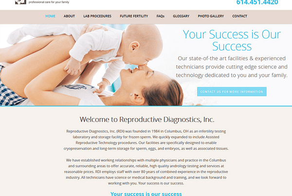 Reproductive Diagnostics, Inc - Reproductive Healthcare Website