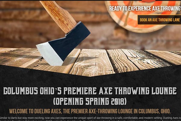 Dueling Axes Axe Throwing Lounge Website