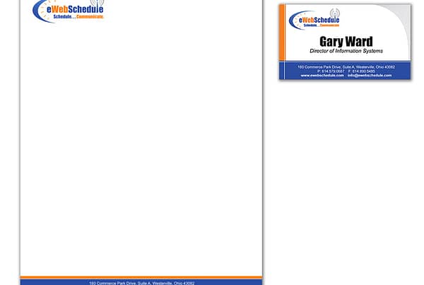 eWebSchedule Stationary and Business Card Design
