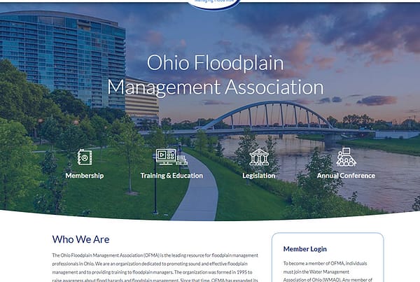 Ohio Floodplain Management Association Website Design Robintek Columbus Ohio