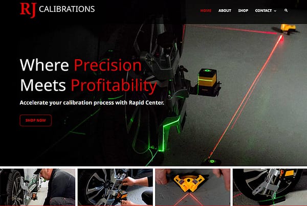 RJ Calibrations eCommerce Website Design
