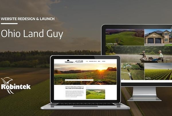 Ohio Land Guy Website Redesign homepage shown on laptop and desktop