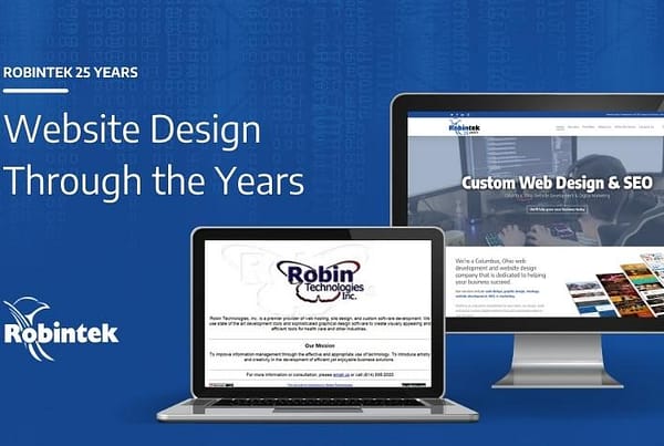Robintek's website design through the years