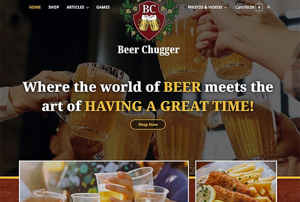 Beer Chugger Custom Website Design