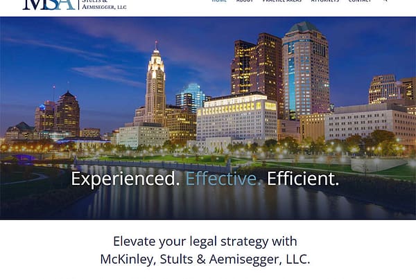 MSA Columbus Law firm Website Design