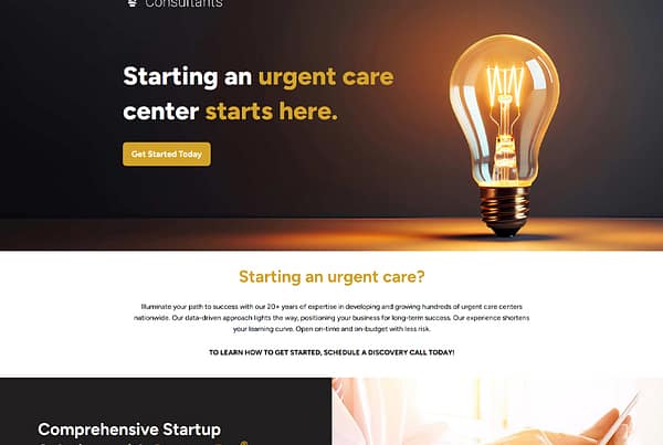 Urgent Care Consultants Homepage Website Design by Robintek