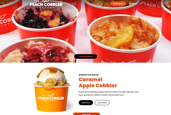 peach cobbler factory homepage