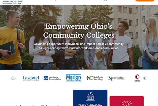 Ohio Association of Community Colleges website design