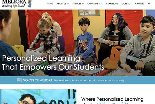 Meliora Academy Website Design