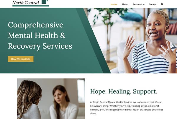 North Central Mental Health Services Website Design