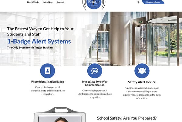 1-Badge Alert Systems Website Design