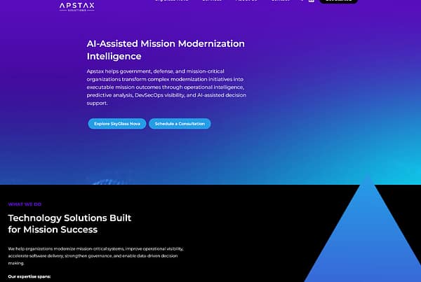 Apstax Solutions Website Design