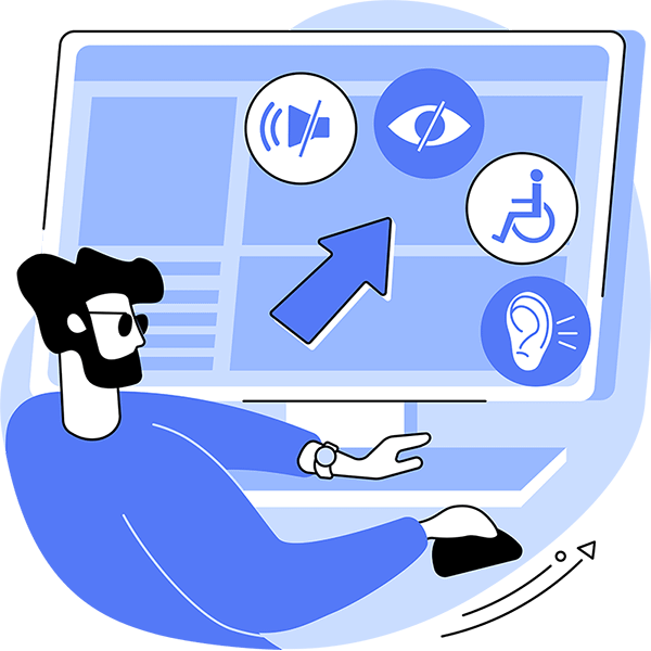 Internet Website Accessibility User Illustration