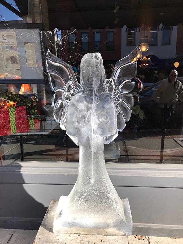 Uptown Westerville Annual Ice Sculpture Tour - Angel - Robintek: Columbus Ohio Web Development