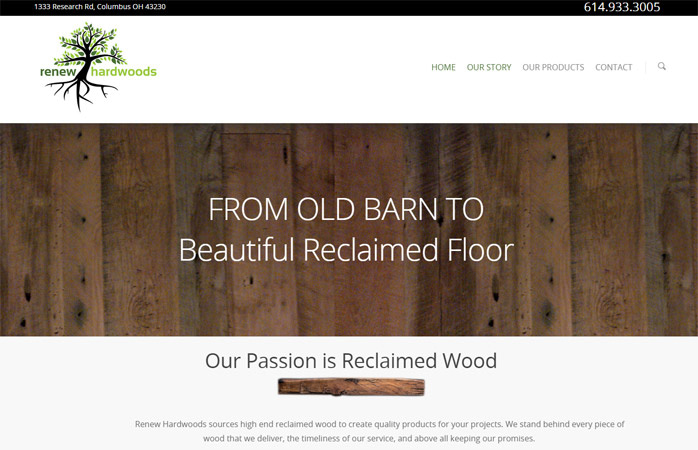 renew hardwood website launch
