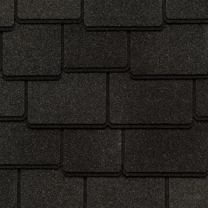 GAF's Woodland Canterbury Black shingle swatch