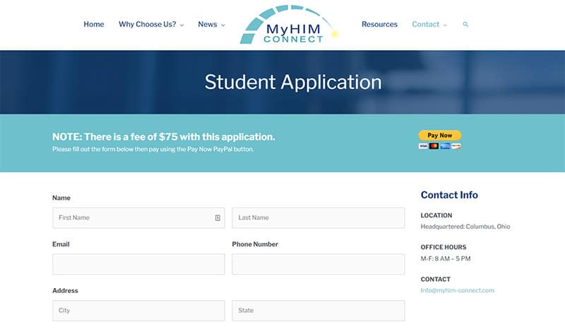 Custom Forms and Payment Robintek Columbus Ohio