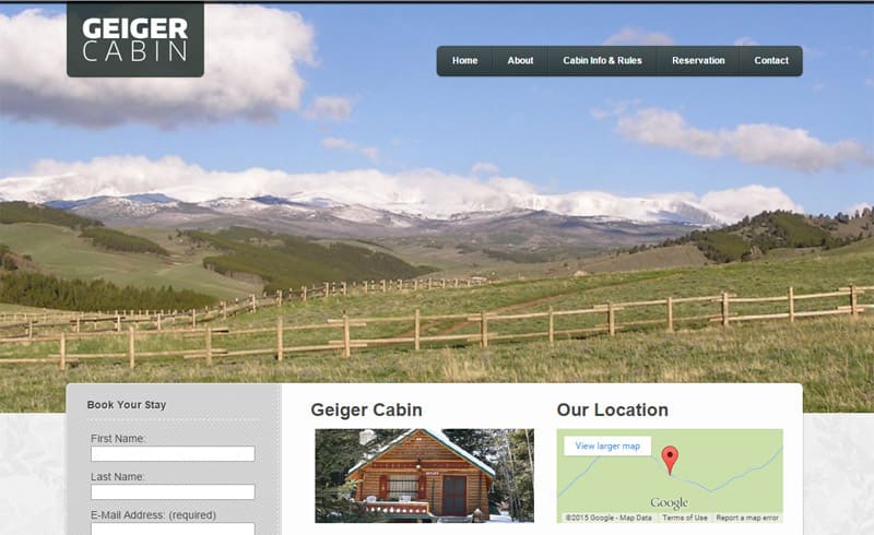 Geiger Cabin website launch