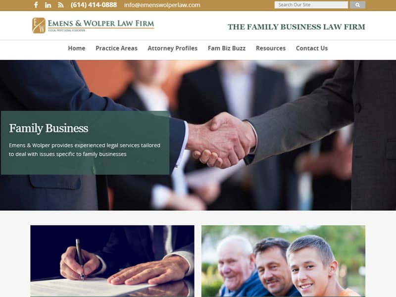 Emens & Wolper Law Firm - Attorney Website