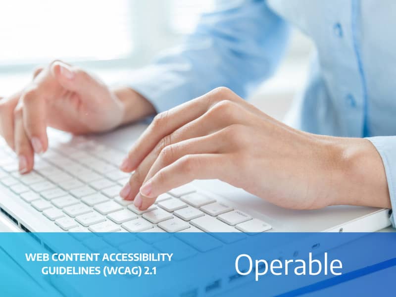 Operable WCAG 2.1 ADA Compliance on Websites