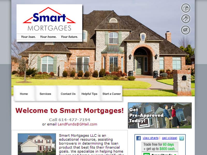 Smart Mortgages business design website