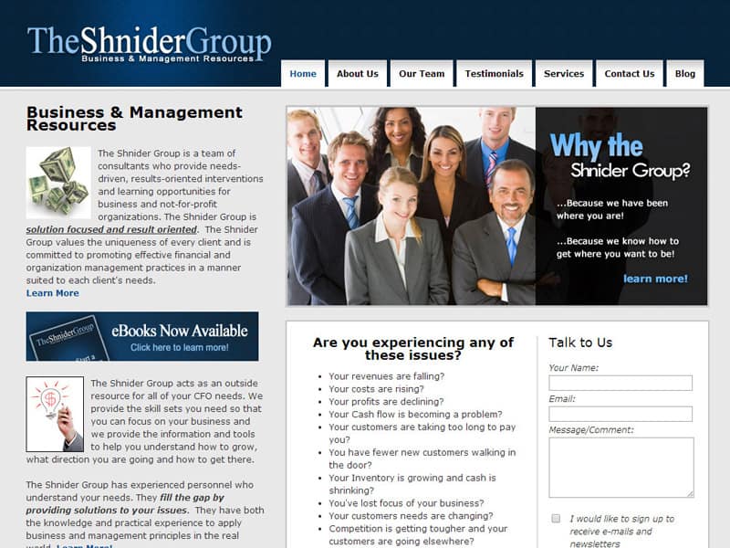 The Shnider Group Business management resources website