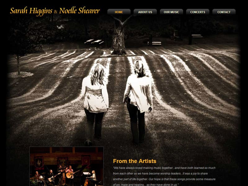 Sarah & Noelle music website