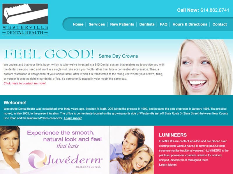 Westerville Dental Health - Dental Practice Website