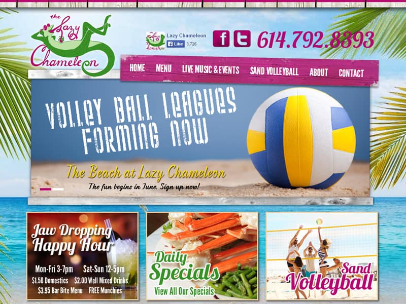 Lazy Chameleon - Restaurant Website