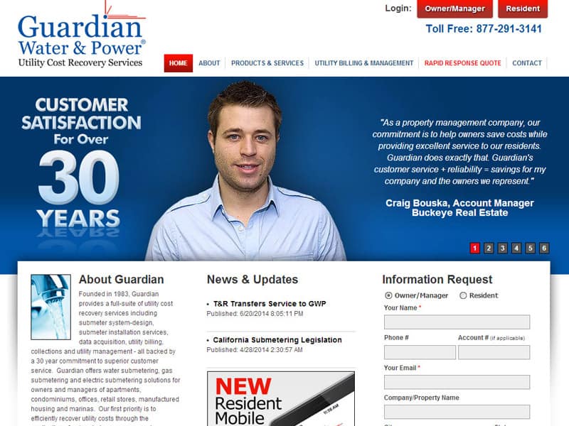 Guardian Water & Power - Member Portal Website with Online Payment