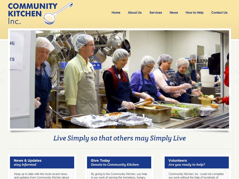 Community Kitchen Inc. - Charity Website