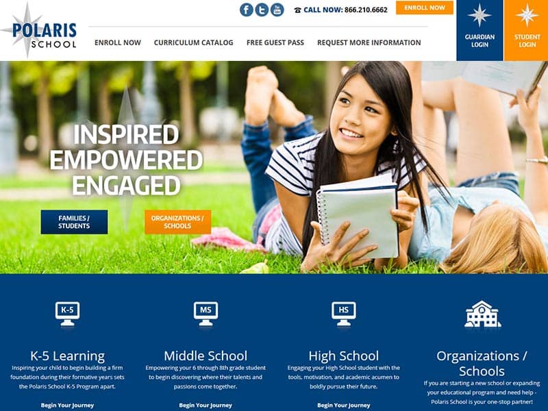 Polaris School - Alternative Schooling Website