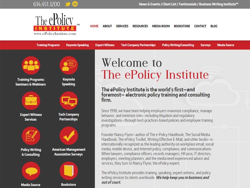 The ePolicy Institute - Business Training Website