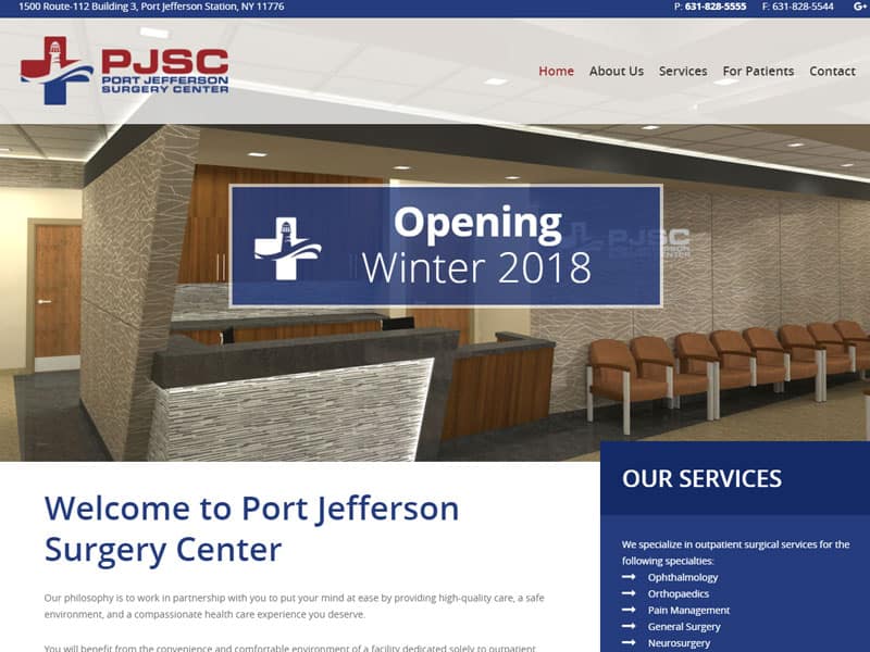 Port Jefferson Surgery Center Healthcare Website