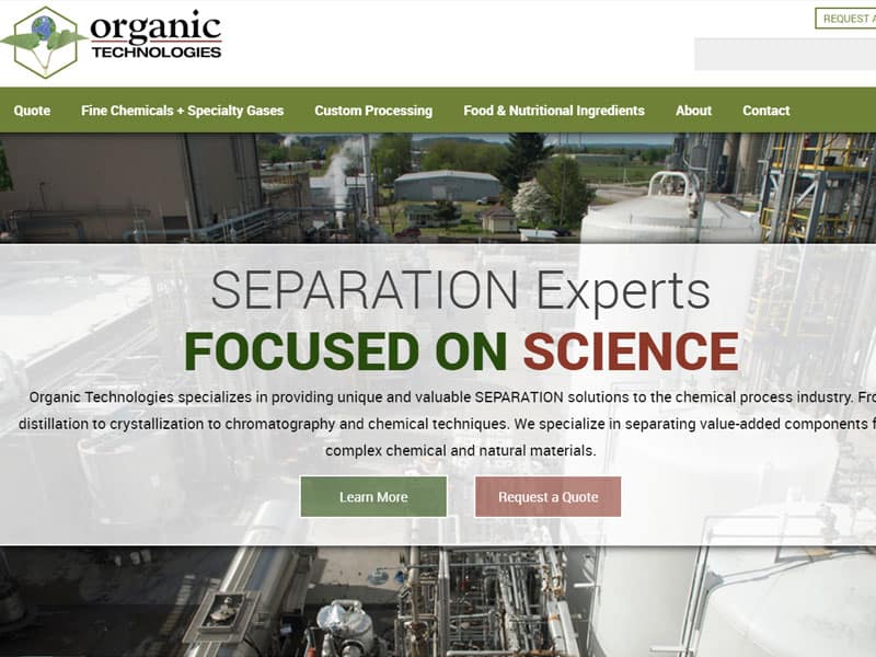Organic Technologies Custom Chemical and Ingredient Manufacturer