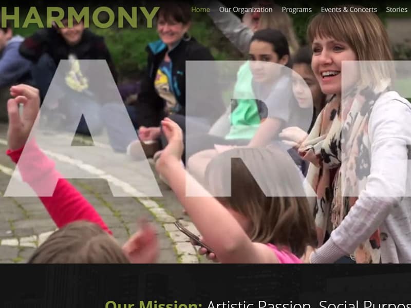 The Harmony Project Website Design