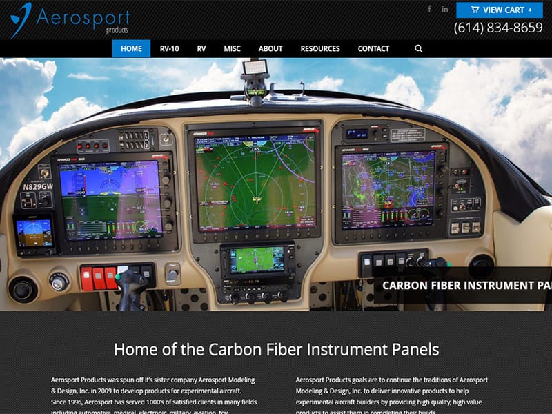 Aerosport Website Redesign Wordpress