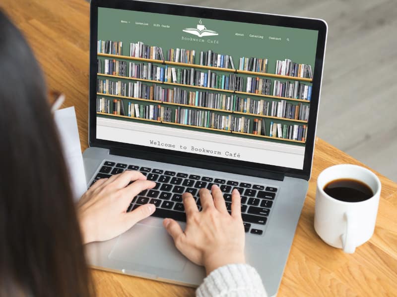 Bookworm Cafe - WordPress Website Design - Robintek: Columbus Ohio