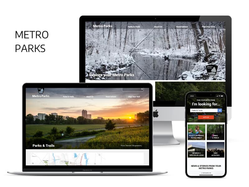 Metro Parks Mobile Responsive Website Design - Robintek - Columbus Ohio