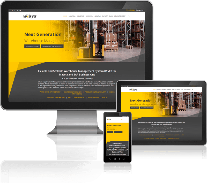WiSys Responsive Website Design on multiple Devices