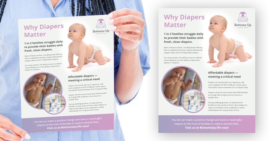 Bottoms Up print flyer design